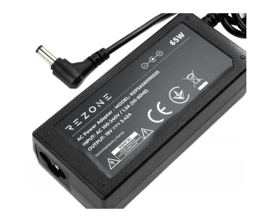Блок питания к ноутбуку Rezone ASUS 65W 19V 3,42A разъем 5.5*2.5 (RZPSAS65195525), изображение 3 Блок питания к ноутбуку Rezone ASUS 65W 19V 3,42A разъем 5.5*2.5 (RZPSAS65195525), изображение 3