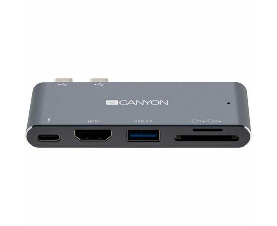 Порт-репликатор Canyon Docking Station with 5 ports, Thunderbolt 3, Input 100-240V (CNS-TDS05DG), изображение 2 Порт-репликатор Canyon Docking Station with 5 ports, Thunderbolt 3, Input 100-240V (CNS-TDS05DG), изображение 2