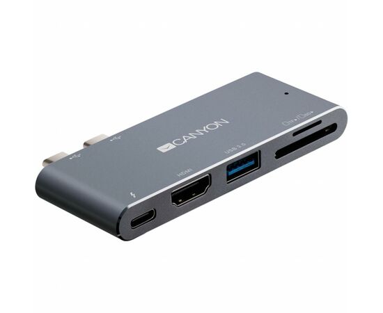 Порт-репликатор Canyon Docking Station with 5 ports, Thunderbolt 3, Input 100-240V (CNS-TDS05DG), изображение 3 Порт-репликатор Canyon Docking Station with 5 ports, Thunderbolt 3, Input 100-240V (CNS-TDS05DG), изображение 3
