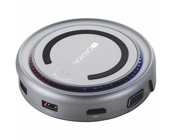 Порт-реплікатор Canyon Docking Station with 5 ports, with wireless charger 10W (CNS-TDS07DG)