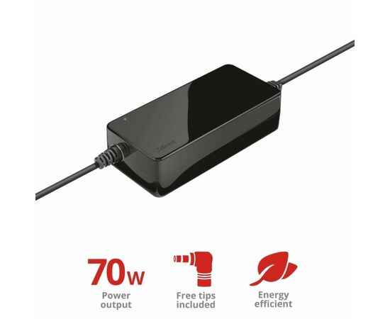 Блок питания к ноутбуку Trust Primo 70W-19V Universal Laptop Charger (22141_TRUST), изображение 3 Блок питания к ноутбуку Trust Primo 70W-19V Universal Laptop Charger (22141_TRUST), изображение 3