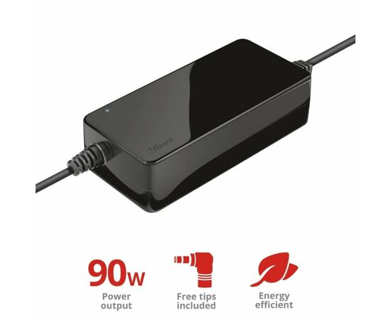 Блок питания к ноутбуку Trust Primo 90W-19V Universal Laptop (22142_TRUST), изображение 3 Блок питания к ноутбуку Trust Primo 90W-19V Universal Laptop (22142_TRUST), изображение 3
