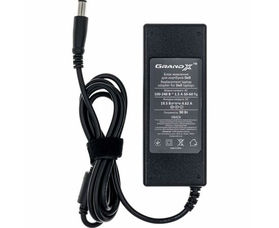 Блок питания к ноутбуку Grand-X Dell (19.5V 4.62A 90W) 7.4x5.0mm (DL90W50C)