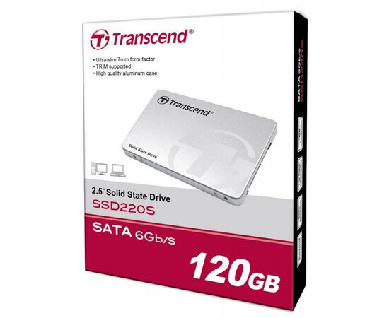 Накопитель SSD 2.5" 120GB Transcend (TS120GSSD220S), изображение 5 Накопитель SSD 2.5" 120GB Transcend (TS120GSSD220S), изображение 5
