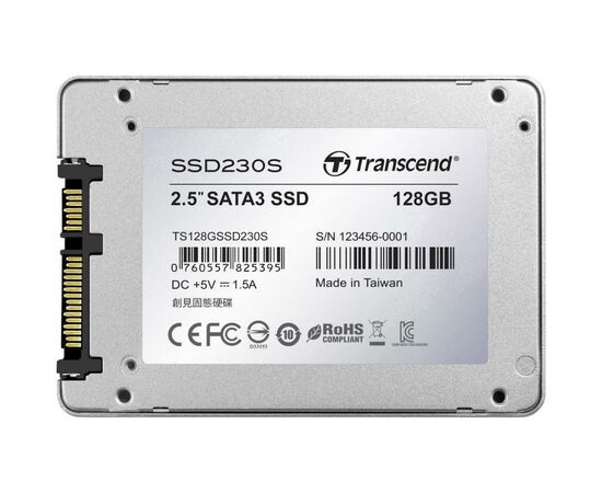 Накопитель SSD 2.5" 128GB Transcend (TS128GSSD230S), изображение 3 Накопитель SSD 2.5" 128GB Transcend (TS128GSSD230S), изображение 3