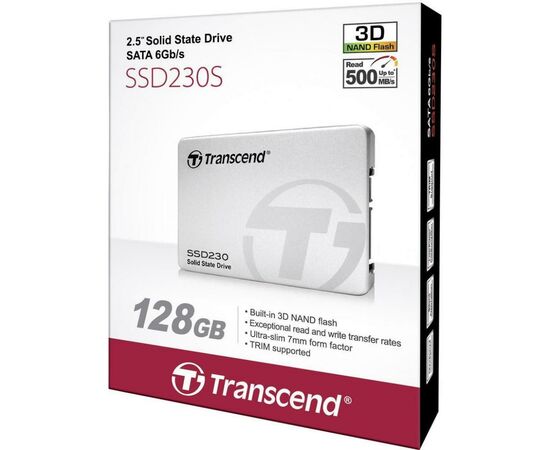 Накопитель SSD 2.5" 128GB Transcend (TS128GSSD230S), изображение 4 Накопитель SSD 2.5" 128GB Transcend (TS128GSSD230S), изображение 4