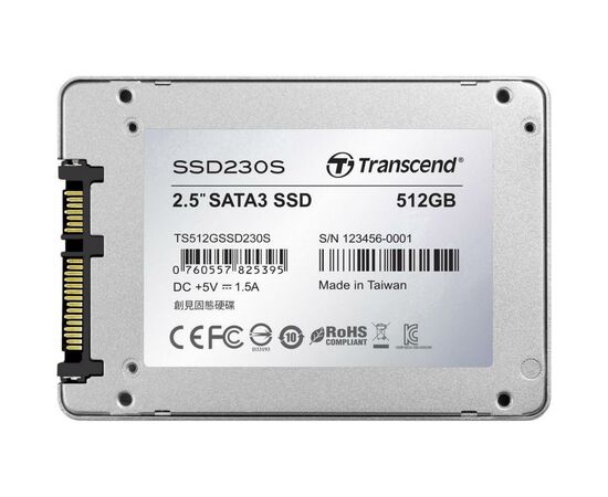 Накопитель SSD 2.5" 512GB Transcend (TS512GSSD230S), изображение 3 Накопитель SSD 2.5" 512GB Transcend (TS512GSSD230S), изображение 3