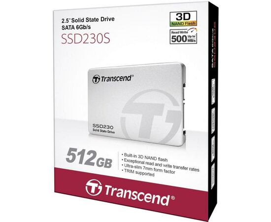 Накопитель SSD 2.5" 512GB Transcend (TS512GSSD230S), изображение 4 Накопитель SSD 2.5" 512GB Transcend (TS512GSSD230S), изображение 4