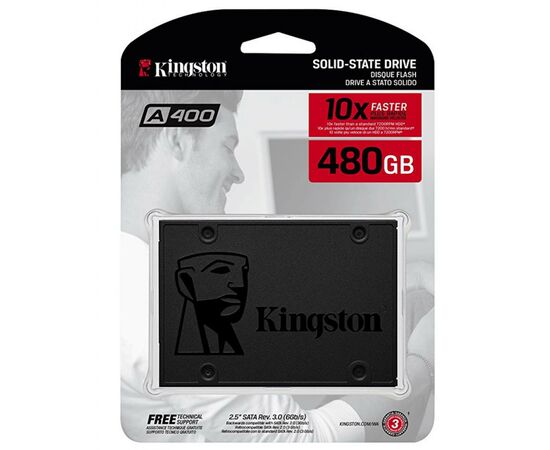 Накопитель SSD 2.5" 480GB Kingston (SA400S37/480G), изображение 5 Накопитель SSD 2.5" 480GB Kingston (SA400S37/480G), изображение 5