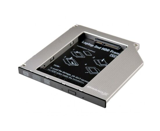 Фрейм-перехідник Grand-X HDD 2.5'' to notebook 9.5 mm ODD SATA/mSATA (HDC-24N)