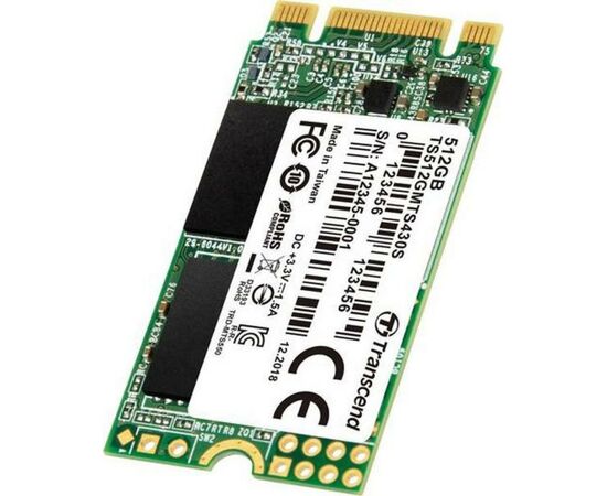 Накопитель SSD M.2 2242 512GB Transcend (TS512GMTS430S), изображение 2 Накопитель SSD M.2 2242 512GB Transcend (TS512GMTS430S), изображение 2