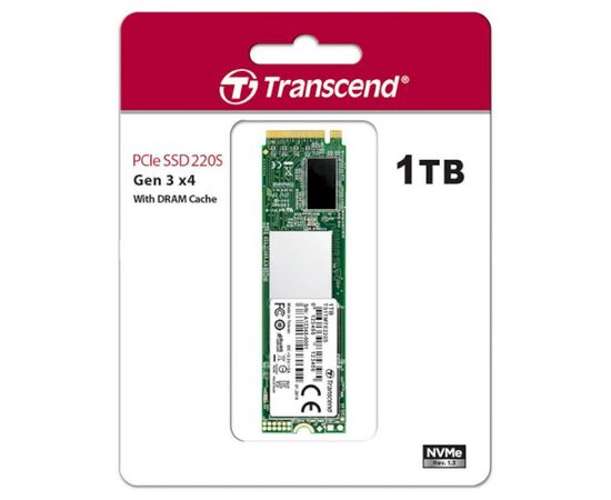 Накопитель SSD M.2 2280 1TB Transcend (TS1TMTE220S), изображение 2 Накопитель SSD M.2 2280 1TB Transcend (TS1TMTE220S), изображение 2