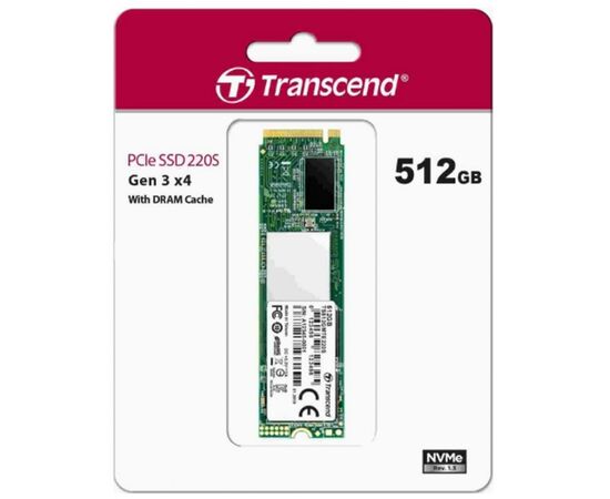 Накопитель SSD M.2 2280 512GB Transcend (TS512GMTE220S), изображение 2 Накопитель SSD M.2 2280 512GB Transcend (TS512GMTE220S), изображение 2