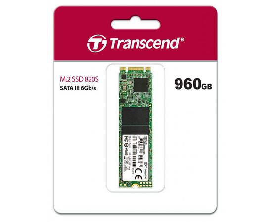 Накопитель SSD M.2 2280 960GB Transcend (TS960GMTS820S), изображение 3 Накопитель SSD M.2 2280 960GB Transcend (TS960GMTS820S), изображение 3