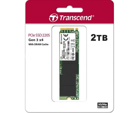 Накопитель SSD M.2 2280 2TB Transcend (TS2TMTE220S), изображение 2 Накопитель SSD M.2 2280 2TB Transcend (TS2TMTE220S), изображение 2