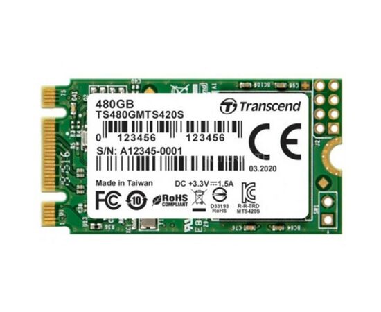Накопитель SSD M.2 2242 480GB Transcend (TS480GMTS420S)