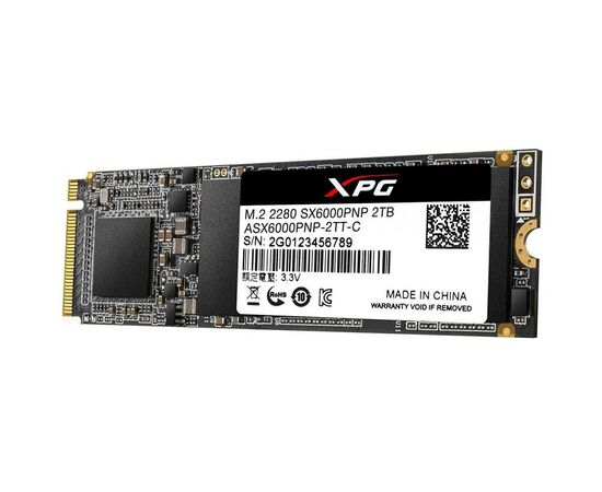 Накопитель SSD M.2 2280 2TB ADATA (ASX6000PNP-2TT-C), изображение 3 Накопитель SSD M.2 2280 2TB ADATA (ASX6000PNP-2TT-C), изображение 3