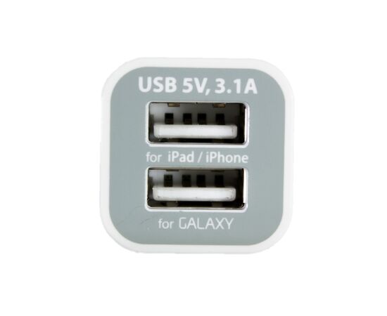 Зарядное устройство PowerPlant 2*USB, 3.1A (DV00DV5036), изображение 2 Зарядное устройство PowerPlant 2*USB, 3.1A (DV00DV5036), изображение 2
