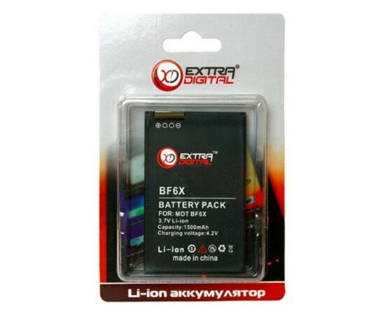 Аккумуляторная батарея для телефона Extradigital Motorola BF6X (1500 mAh) (DV00DV6135), изображение 3 Аккумуляторная батарея для телефона Extradigital Motorola BF6X (1500 mAh) (DV00DV6135), изображение 3