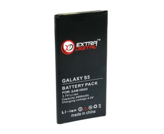 Акумуляторна батарея для телефону Extradigital Samsung GT-i9600 Galaxy S5 (2800 mAh) (BMS1152), зображення 2 Акумуляторна батарея для телефону Extradigital Samsung GT-i9600 Galaxy S5 (2800 mAh) (BMS1152), зображення 2