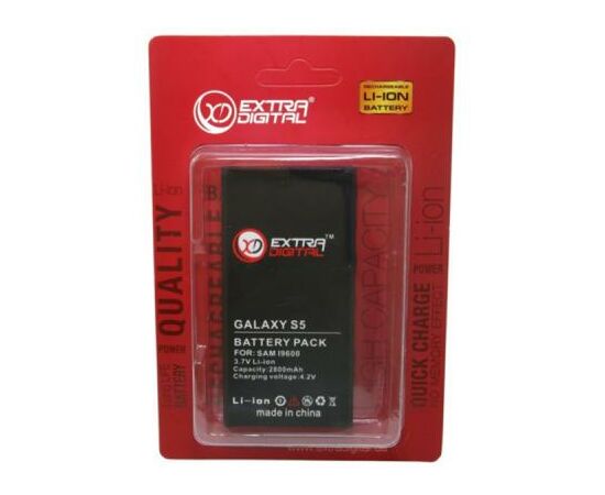 Акумуляторна батарея для телефону Extradigital Samsung GT-i9600 Galaxy S5 (2800 mAh) (BMS1152), зображення 6 Акумуляторна батарея для телефону Extradigital Samsung GT-i9600 Galaxy S5 (2800 mAh) (BMS1152), зображення 6
