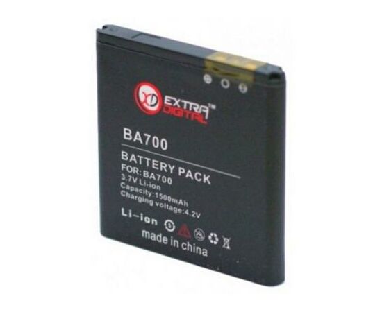 Акумуляторна батарея для телефону Extradigital Sony Ericsson BA700 (1500 mAh) (BMS6345), зображення 2 Акумуляторна батарея для телефону Extradigital Sony Ericsson BA700 (1500 mAh) (BMS6345), зображення 2