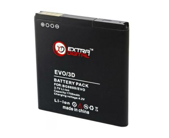 Аккумуляторная батарея для телефона Extradigital HTC EVO 3D (1600 mAh) (BMH6205), изображение 2 Аккумуляторная батарея для телефона Extradigital HTC EVO 3D (1600 mAh) (BMH6205), изображение 2