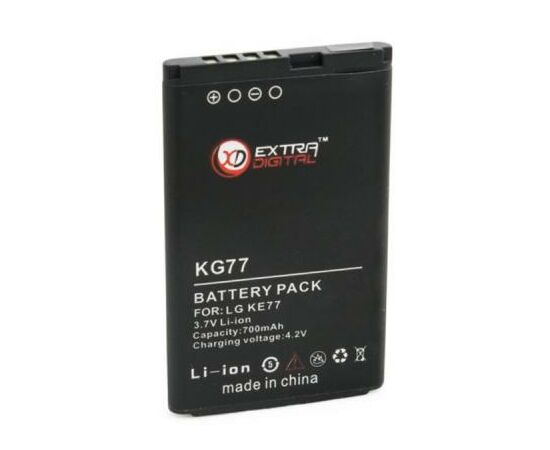 Аккумуляторная батарея для телефона Extradigital LG KG77 (700 mAh) (DV00DV6058), изображение 2 Аккумуляторная батарея для телефона Extradigital LG KG77 (700 mAh) (DV00DV6058), изображение 2