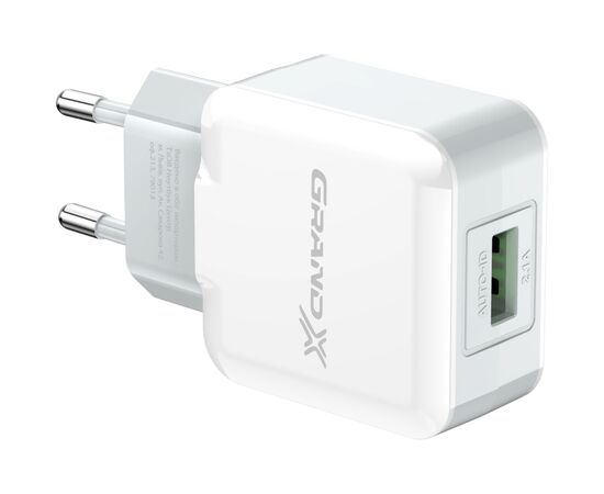 Зарядний пристрій Grand-X 5V 2.1A White (CH-03W)