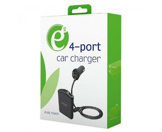 Зарядное устройство EnerGenie car 4xUSB 9.6 А (EG-4U-CAR-01), изображение 4 Зарядное устройство EnerGenie car 4xUSB 9.6 А (EG-4U-CAR-01), изображение 4