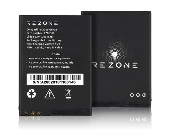 Аккумуляторная батарея для телефона Rezone for A280 Ocean 1000mah (and all compatible with BL-4D) (BL-4D), изображение 3 Аккумуляторная батарея для телефона Rezone for A280 Ocean 1000mah (and all compatible with BL-4D) (BL-4D), изображение 3