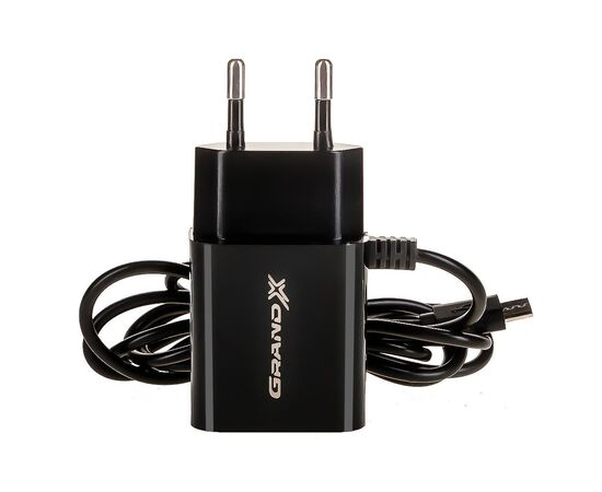 Зарядное устройство Grand-X 5V 3,1A 2USB + micro USB Black с защитой от перегрузки (CH-65B), изображение 4 Зарядное устройство Grand-X 5V 3,1A 2USB + micro USB Black с защитой от перегрузки (CH-65B), изображение 4