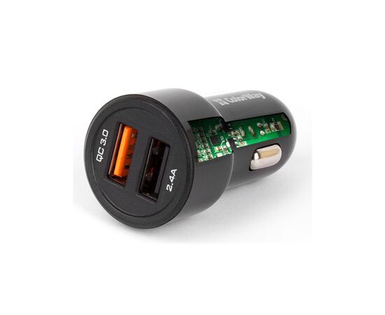 Зарядное устройство ColorWay 2USB QC 3.0 + 2.4A black (CW-CHA008-BK), изображение 2 Зарядное устройство ColorWay 2USB QC 3.0 + 2.4A black (CW-CHA008-BK), изображение 2