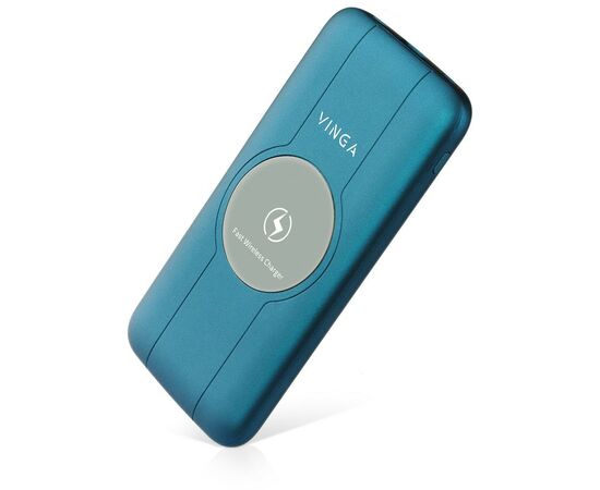 Батарея универсальная Vinga 10000 mAh Wireless QC3.0 PD soft touch blue (BTPB3510WLROBL), изображение 3 Батарея универсальная Vinga 10000 mAh Wireless QC3.0 PD soft touch blue (BTPB3510WLROBL), изображение 3