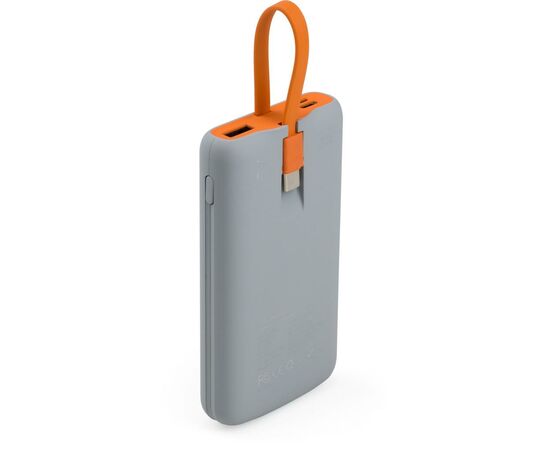 Батарея универсальная Vinga 10000 mAh SuperQC soft touch w/cable 22.5W dark grey (VPB1SQSCDG), изображение 2 Батарея универсальная Vinga 10000 mAh SuperQC soft touch w/cable 22.5W dark grey (VPB1SQSCDG), изображение 2