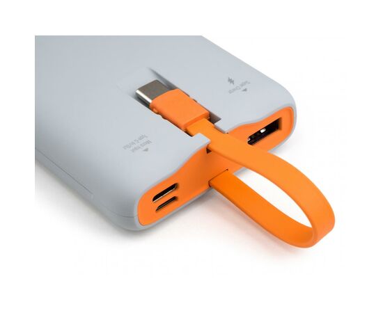 Батарея универсальная Vinga 10000 mAh SuperQC soft touch w/cable 22.5W dark grey (VPB1SQSCDG), изображение 5 Батарея универсальная Vinga 10000 mAh SuperQC soft touch w/cable 22.5W dark grey (VPB1SQSCDG), изображение 5
