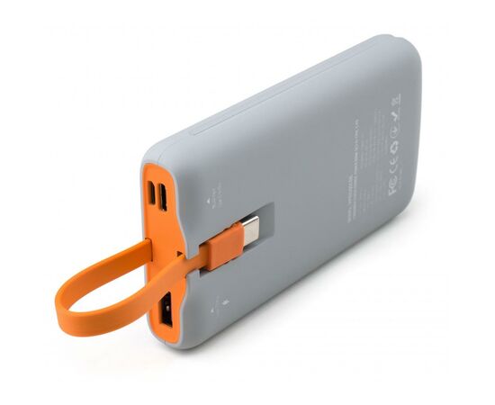 Батарея универсальная Vinga 10000 mAh SuperQC soft touch w/cable 22.5W dark grey (VPB1SQSCDG), изображение 6 Батарея универсальная Vinga 10000 mAh SuperQC soft touch w/cable 22.5W dark grey (VPB1SQSCDG), изображение 6