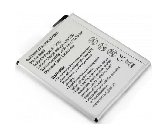 Аккумуляторная батарея для телефона Extradigital Xiaomi Mi Note (BM21) 2900 mAh (BMX6447), изображение 4 Аккумуляторная батарея для телефона Extradigital Xiaomi Mi Note (BM21) 2900 mAh (BMX6447), изображение 4