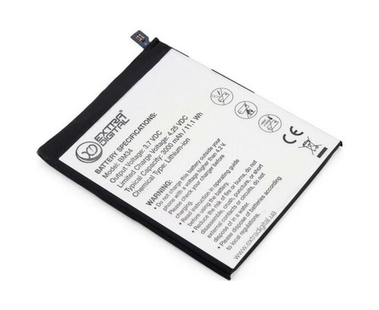 Аккумуляторная батарея для телефона Extradigital Xiaomi Mi Note Pro (BM34) 3000 mAh (BMX6442), изображение 2 Аккумуляторная батарея для телефона Extradigital Xiaomi Mi Note Pro (BM34) 3000 mAh (BMX6442), изображение 2