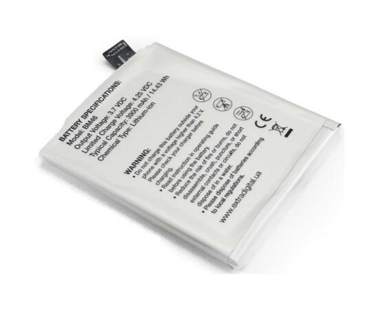 Аккумуляторная батарея для телефона Extradigital Xiaomi Redmi Note 3 (BM46) 3900 mAh (BMX6448), изображение 4 Аккумуляторная батарея для телефона Extradigital Xiaomi Redmi Note 3 (BM46) 3900 mAh (BMX6448), изображение 4