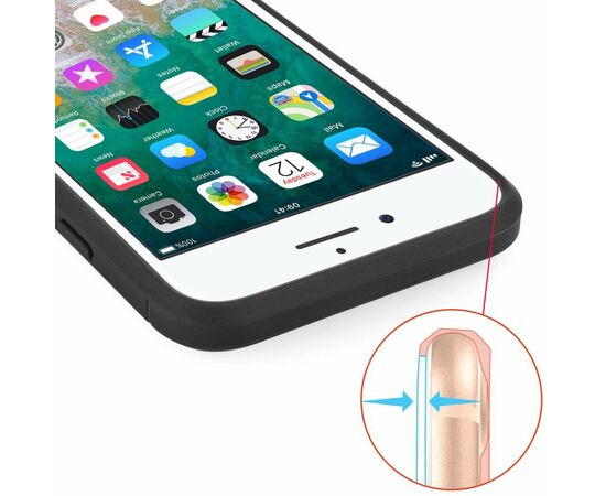 Чехол для моб. телефона для Apple iPhone 8 Plus Carbon Fiber (Black) Laudtec (LT-AI8PB), изображение 5