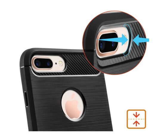 Чехол для моб. телефона для Apple iPhone 8 Plus Carbon Fiber (Black) Laudtec (LT-AI8PB), изображение 6