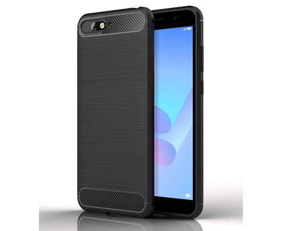 Чехол для моб. телефона Laudtec для Huawei Y6 2018 Carbon Fiber (Black) (LT-HY62018B), изображение 2