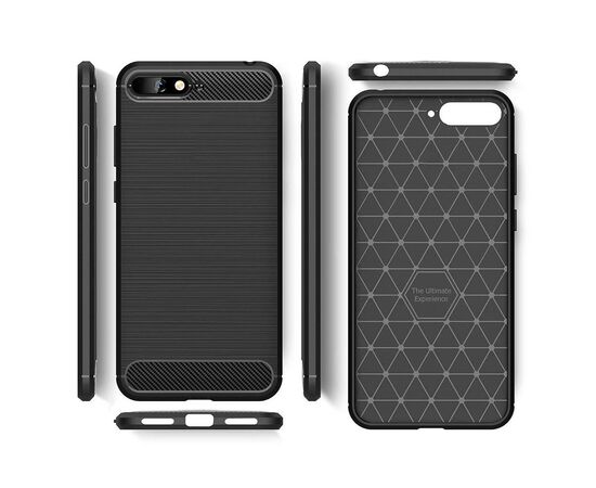 Чехол для моб. телефона Laudtec для Huawei Y6 2018 Carbon Fiber (Black) (LT-HY62018B), изображение 3