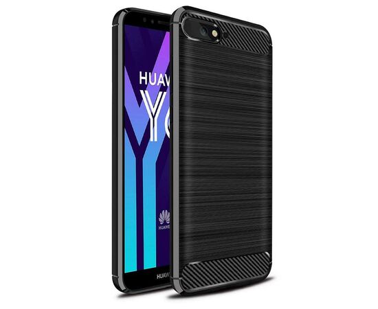 Чехол для моб. телефона Laudtec для Huawei Y6 2018 Carbon Fiber (Black) (LT-HY62018B), изображение 6