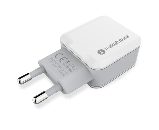 Зарядное устройство MakeFuture 2 USB (2.4 A) White (MCW-21WH)