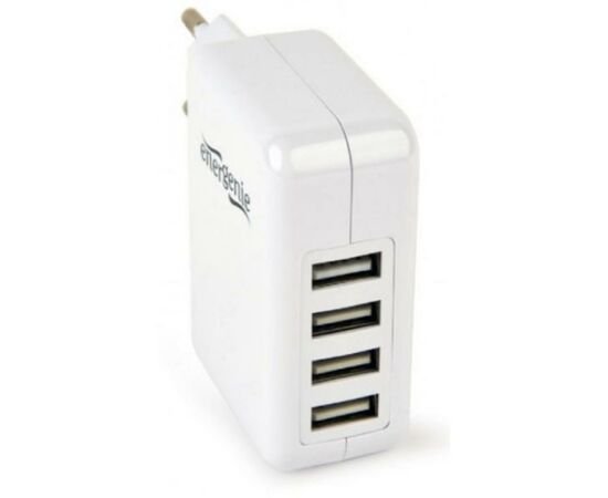 Зарядное устройство EnerGenie 4 USB, 3.1A (EG-U4AC-02), изображение 3 Зарядное устройство EnerGenie 4 USB, 3.1A (EG-U4AC-02), изображение 3