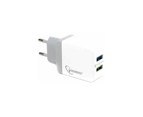 Зарядний пристрій Gembird 2 USB (5V/3.4A) (MP3A-UC-AC10)