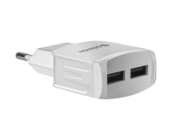 Зарядное устройство Defender UPA-22 white, 2xUSB, 2.1A (83580), изображение 2 Зарядное устройство Defender UPA-22 white, 2xUSB, 2.1A (83580), изображение 2