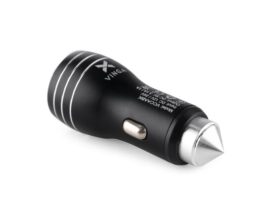 Зарядное устройство Vinga Dual USB Car Charger aluminium 15.5W Max (VCCAABK), изображение 2 Зарядное устройство Vinga Dual USB Car Charger aluminium 15.5W Max (VCCAABK), изображение 2